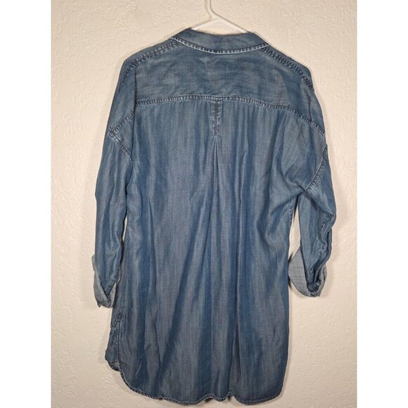 Coldwater Creek Small (8)Denim Chambray Long Sleeve Button Down Shirt Women's - Picture 4 of 5